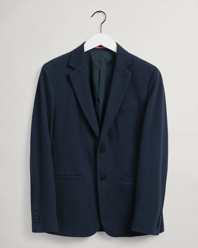 Blazer de fato em jersey