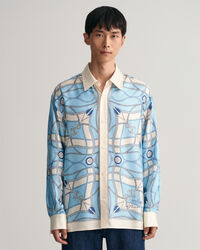 Camisa de seda com estampado Sailing relaxed fit