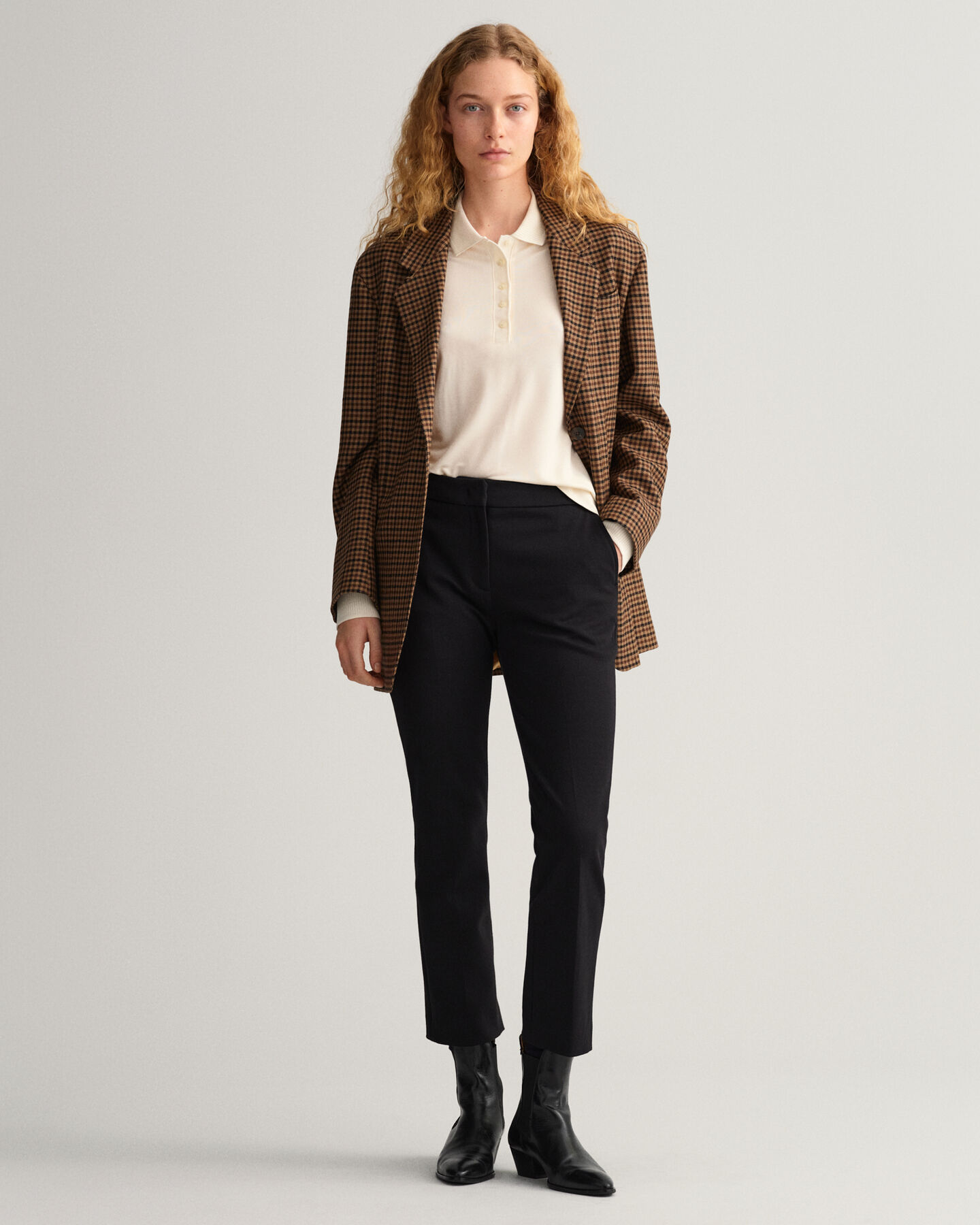 Polo de mangas compridas em algod&atilde;o piqu&eacute; Detail Collar