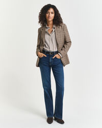 Camisa em popelina às riscas Classic regular fit