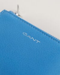 Bolsa em pele com fecho de correr