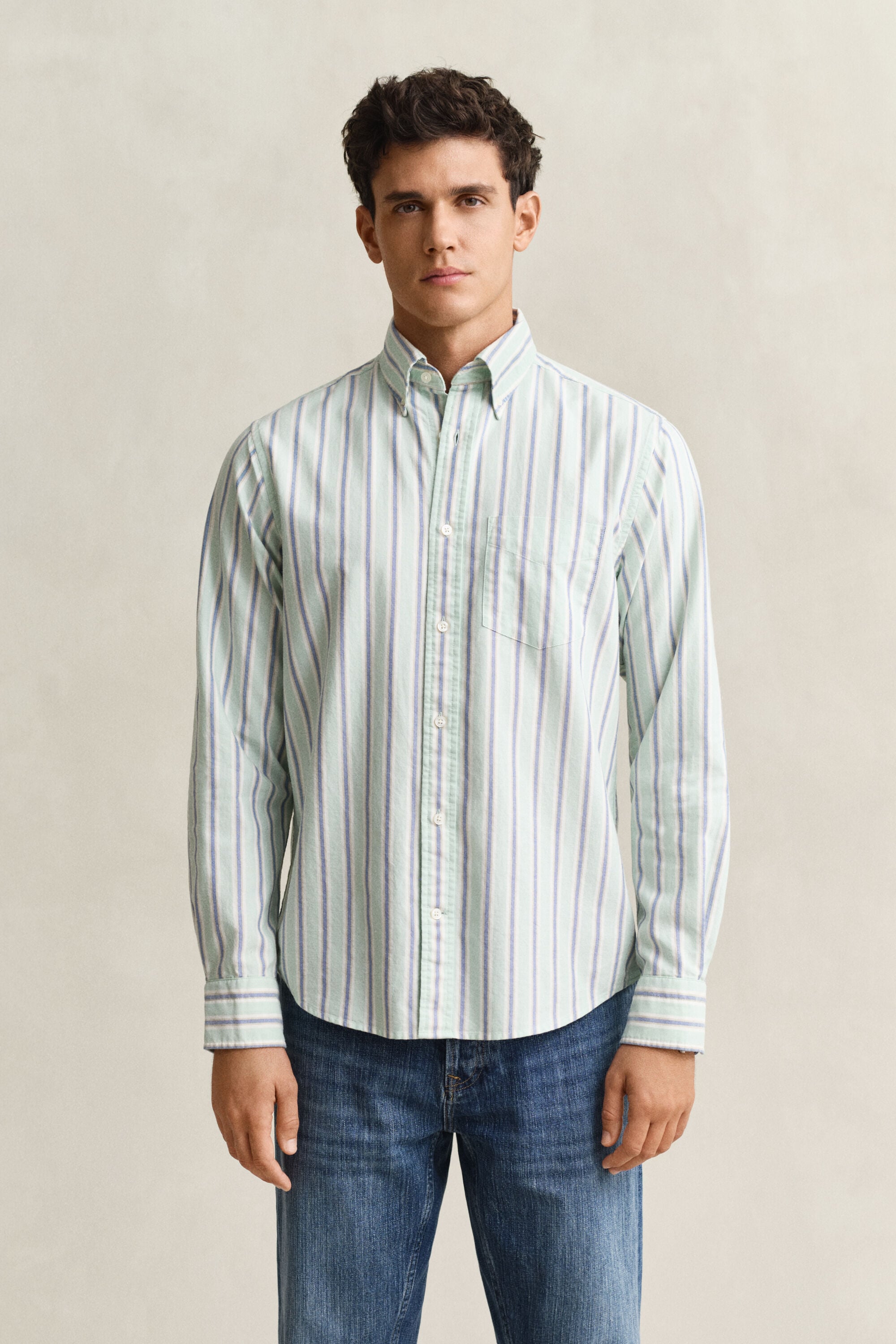 Camisa Oxford Archive às riscas