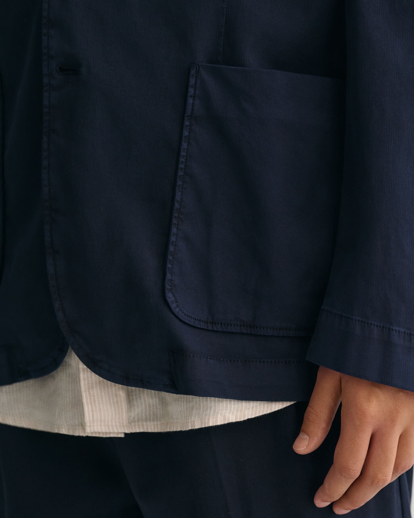 Blazer de fato em algodão