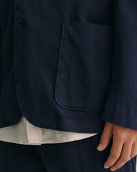 Blazer de fato em algodão