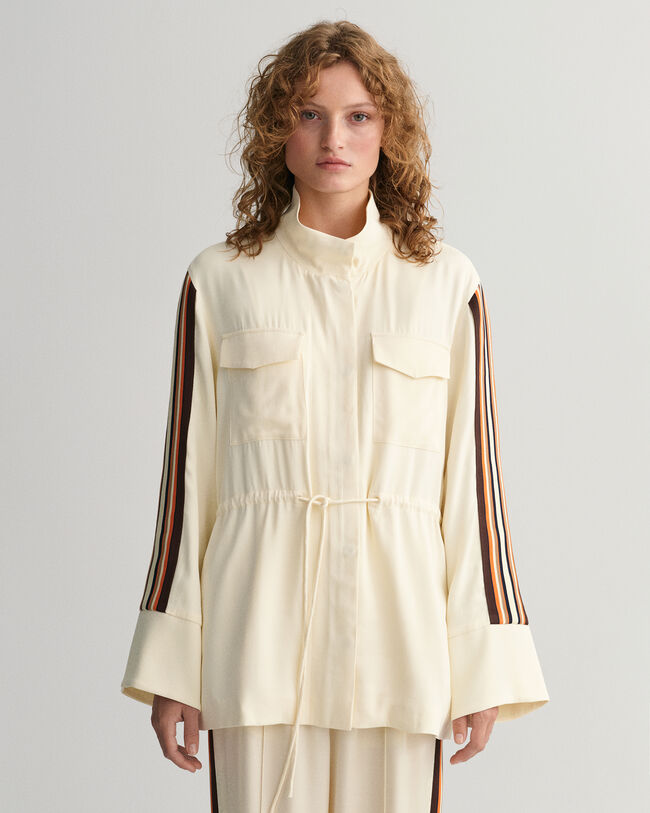 Casaco às riscas relaxed fit