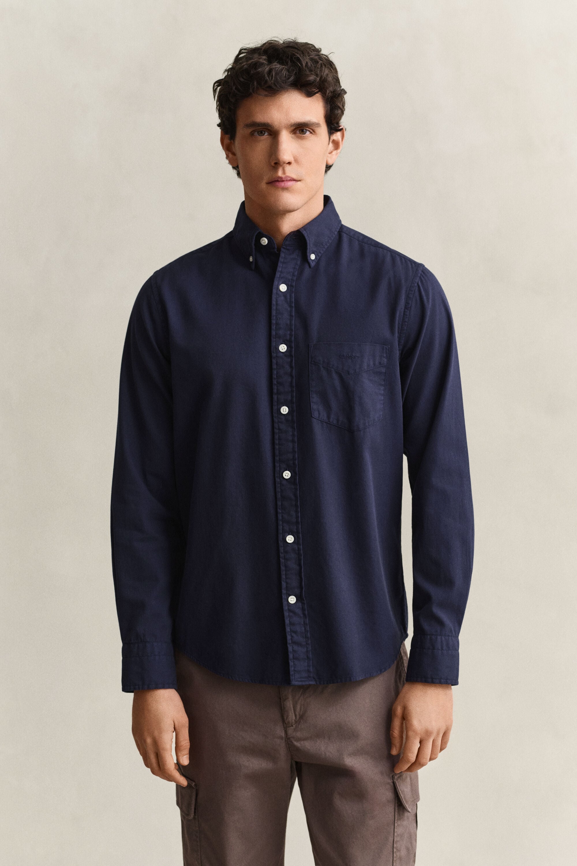 Camisa em sarja regular fit