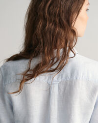 Camisa em chambray de linho regular fit