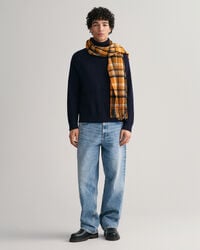 Pulover texturizado de gola alta