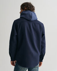 Sobrecamisa em mistura de l&atilde;