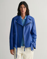 Casaco de couro colorido