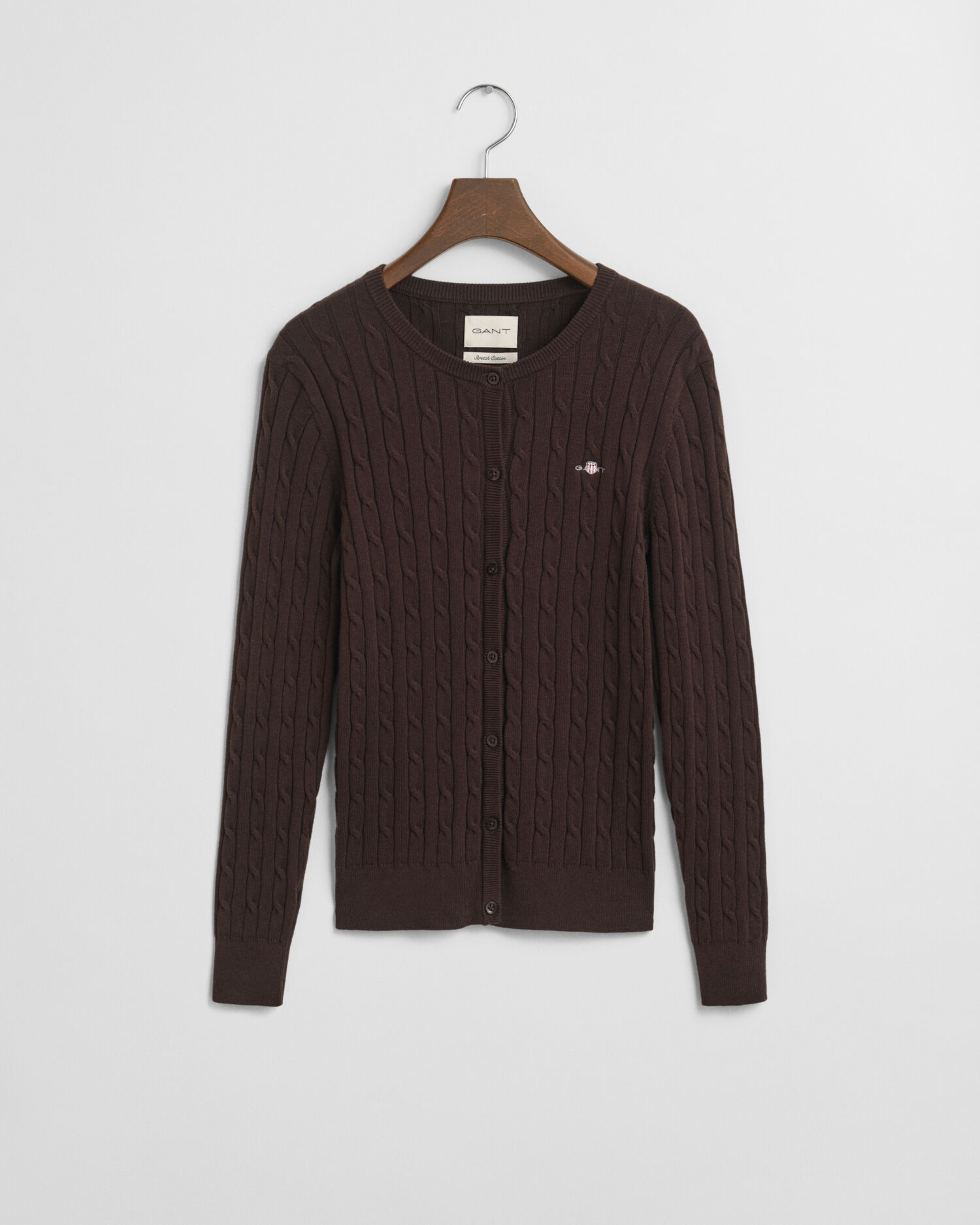 Casaco de malha entrançada