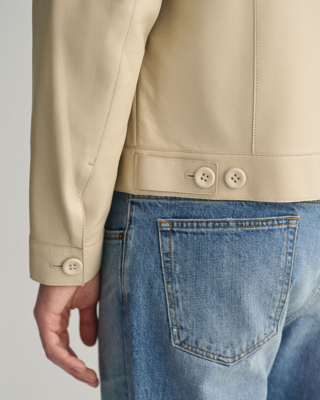 Casaco em pele Trucker