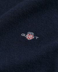 Camisola de malha com decote redondo em lã extrafina