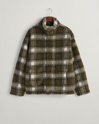 Polar com fecho de correr axadrezado