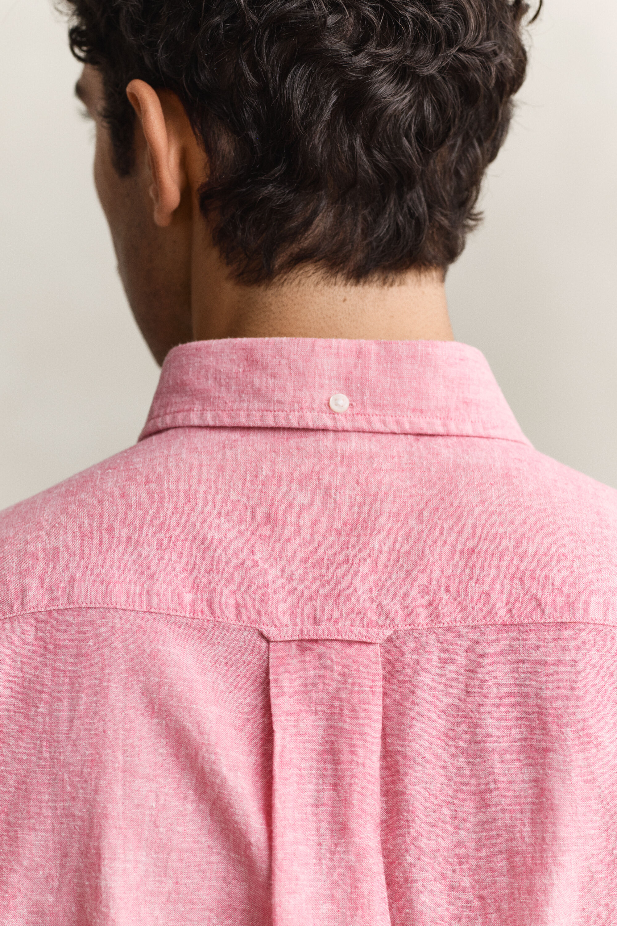 Camisa de manga curta em mistura de linho