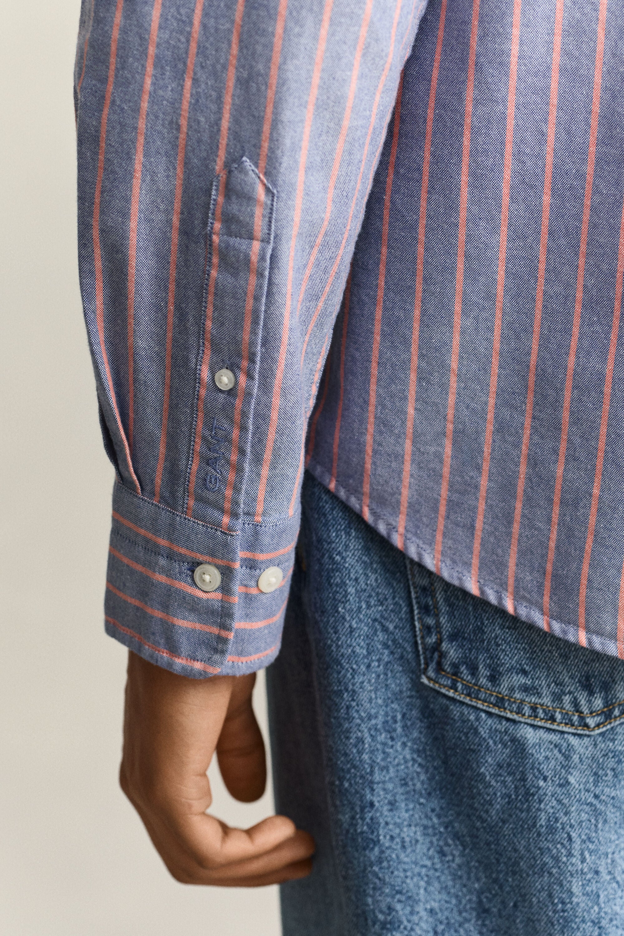 Camisa Oxford às riscas Classic