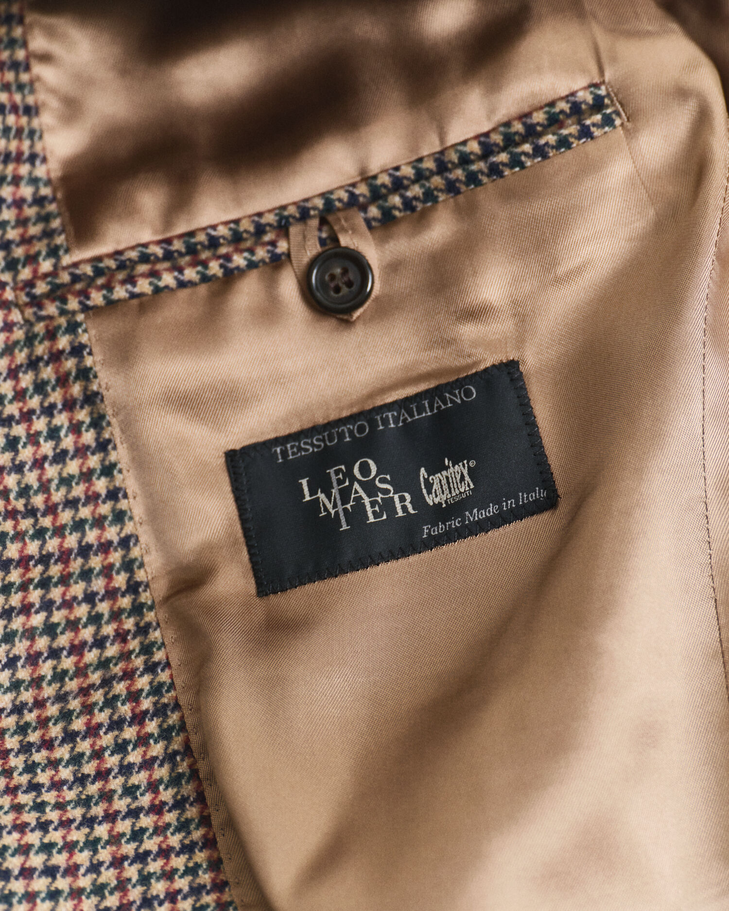 Blazer com padrão de xadrez Houndstooth slim fit