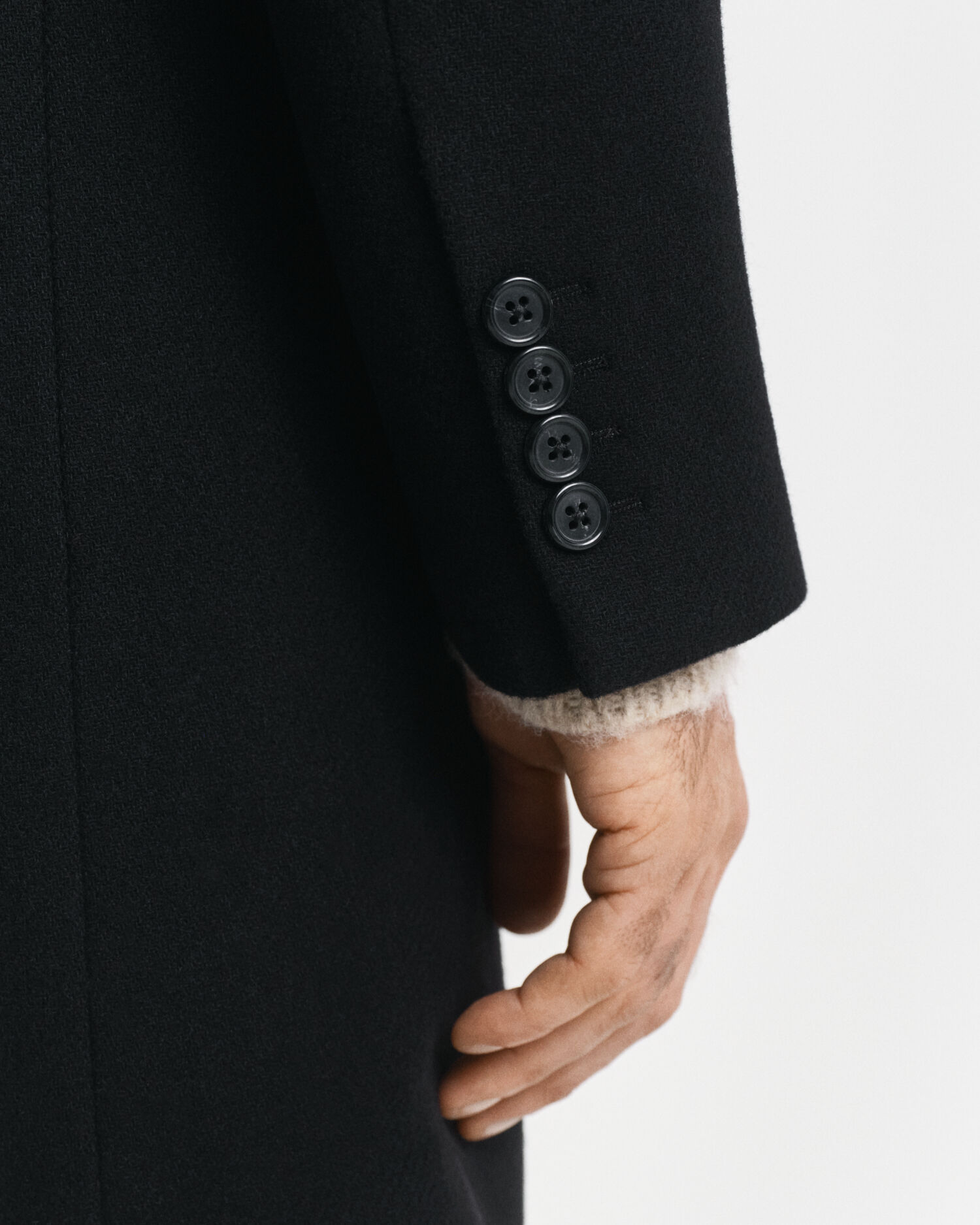 Sobretudo clássico em lã