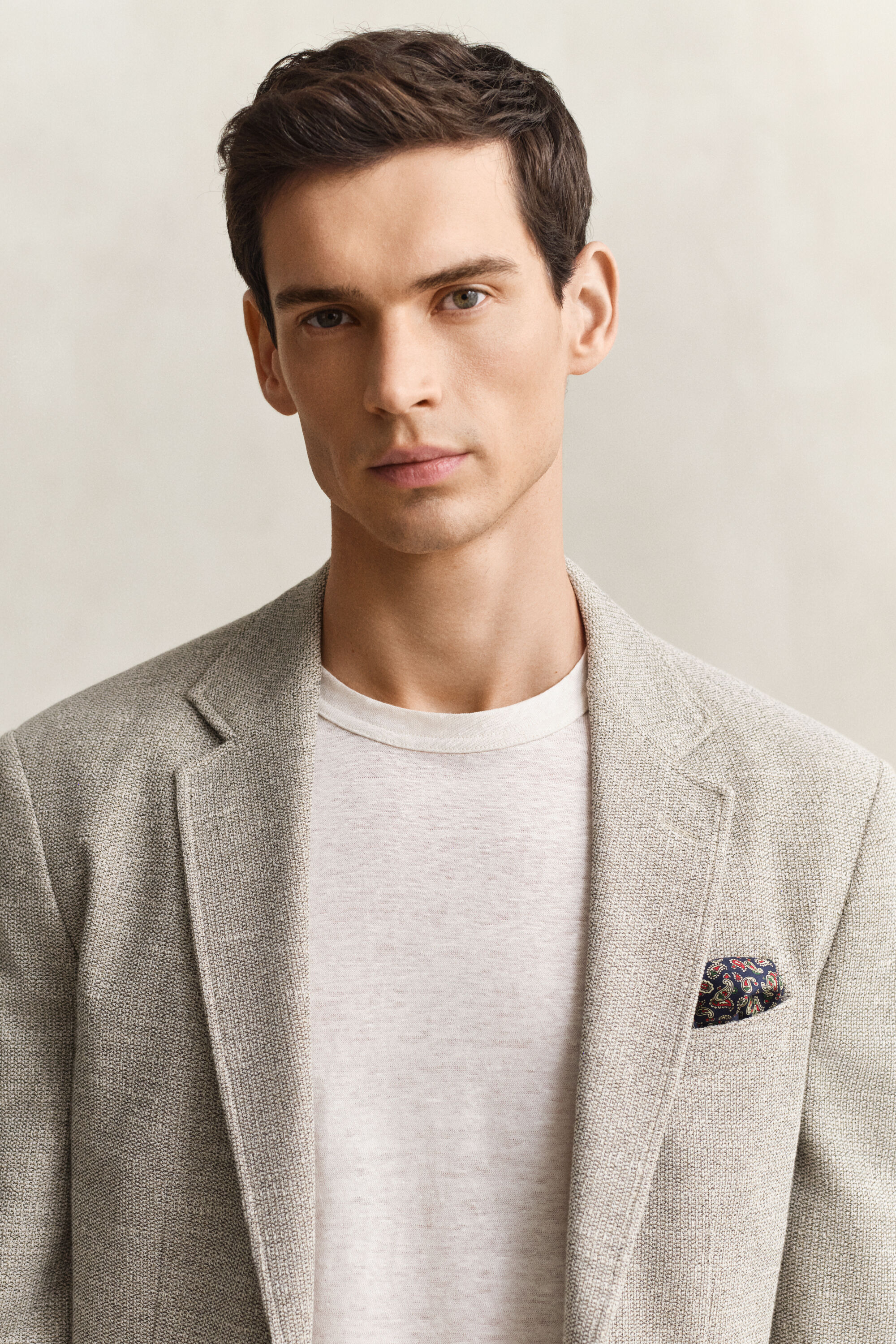 Blazer em malha jersey