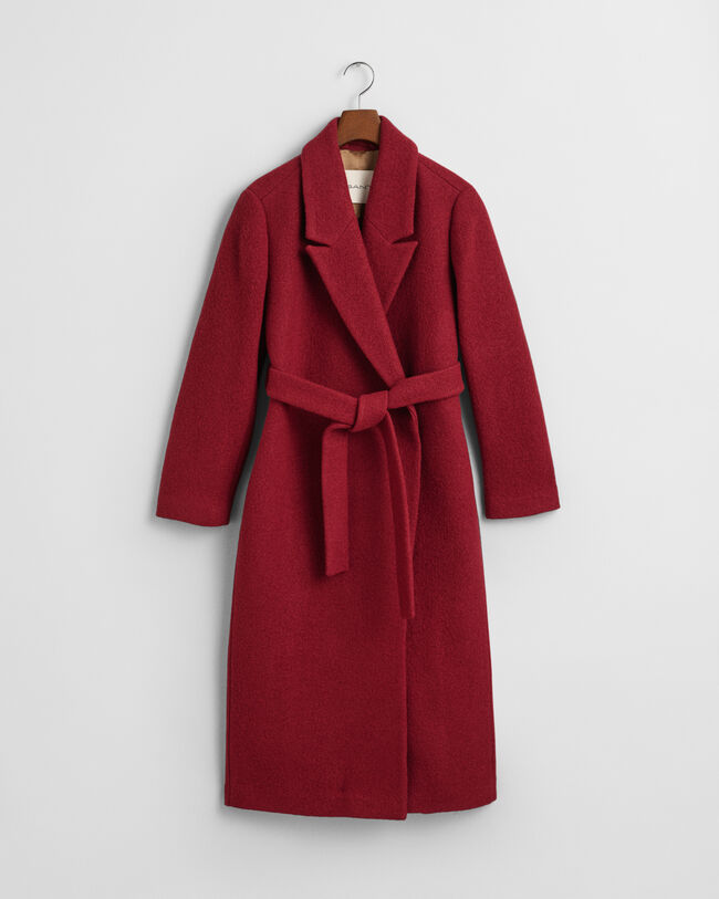 Sobretudo de trespasse texturizado