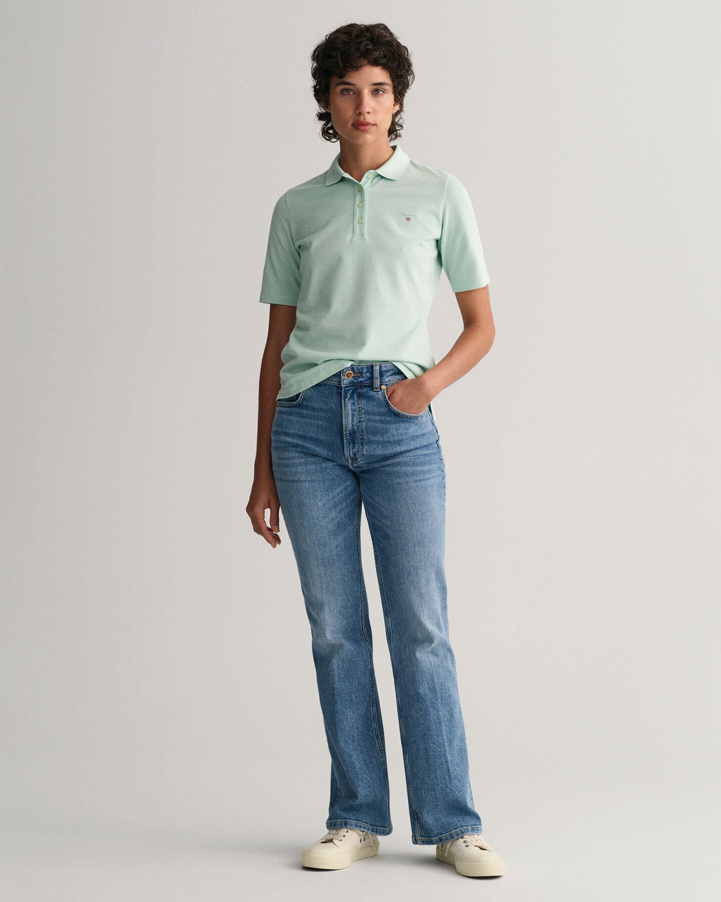 Polo em algod&atilde;o piqu&eacute; de meia manga Original