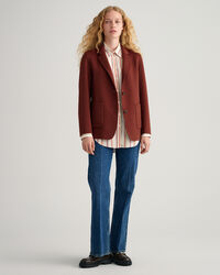 Blazer a direito cosido à mão