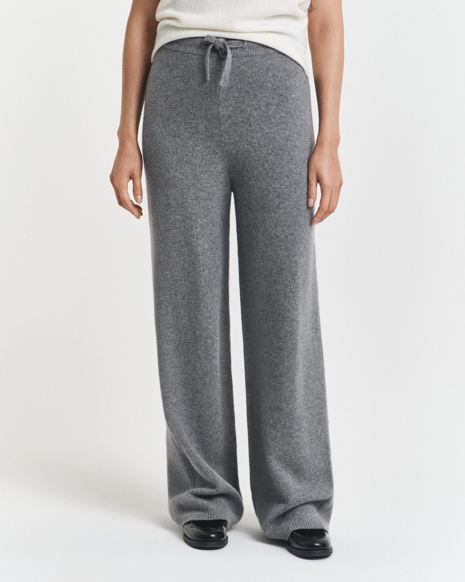 Calças em malha de lã