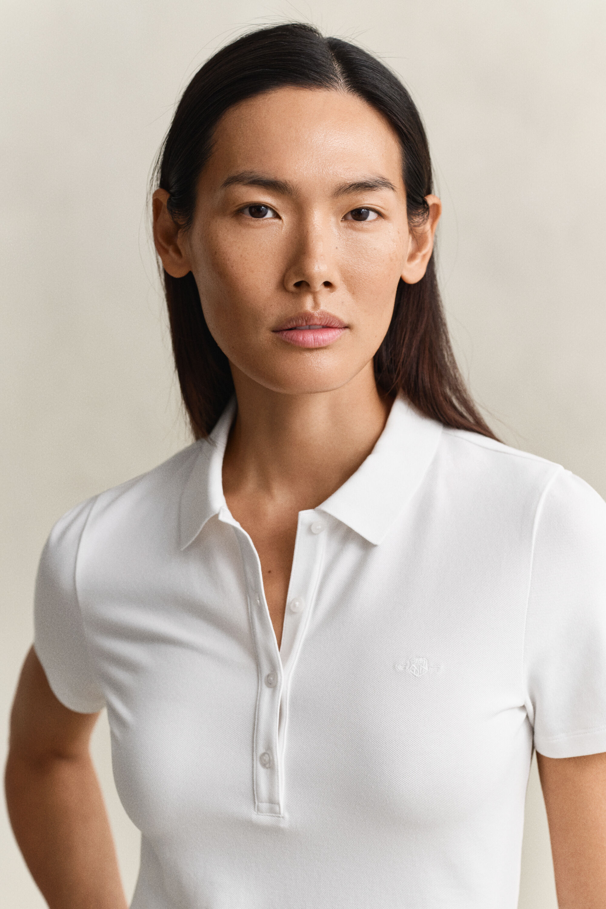 Vestido-polo em algodão piqué Shield