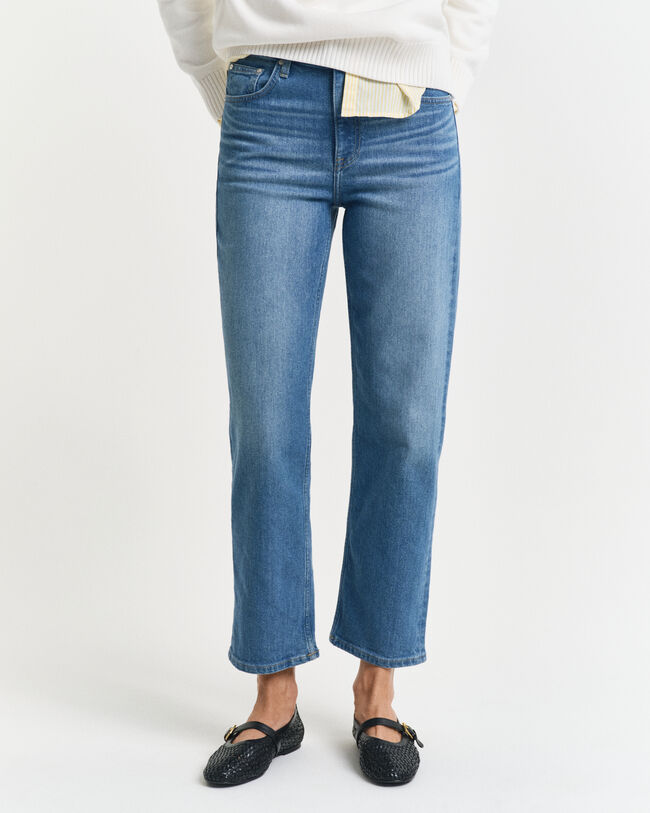 Cal&ccedil;as de ganga com perna Straight