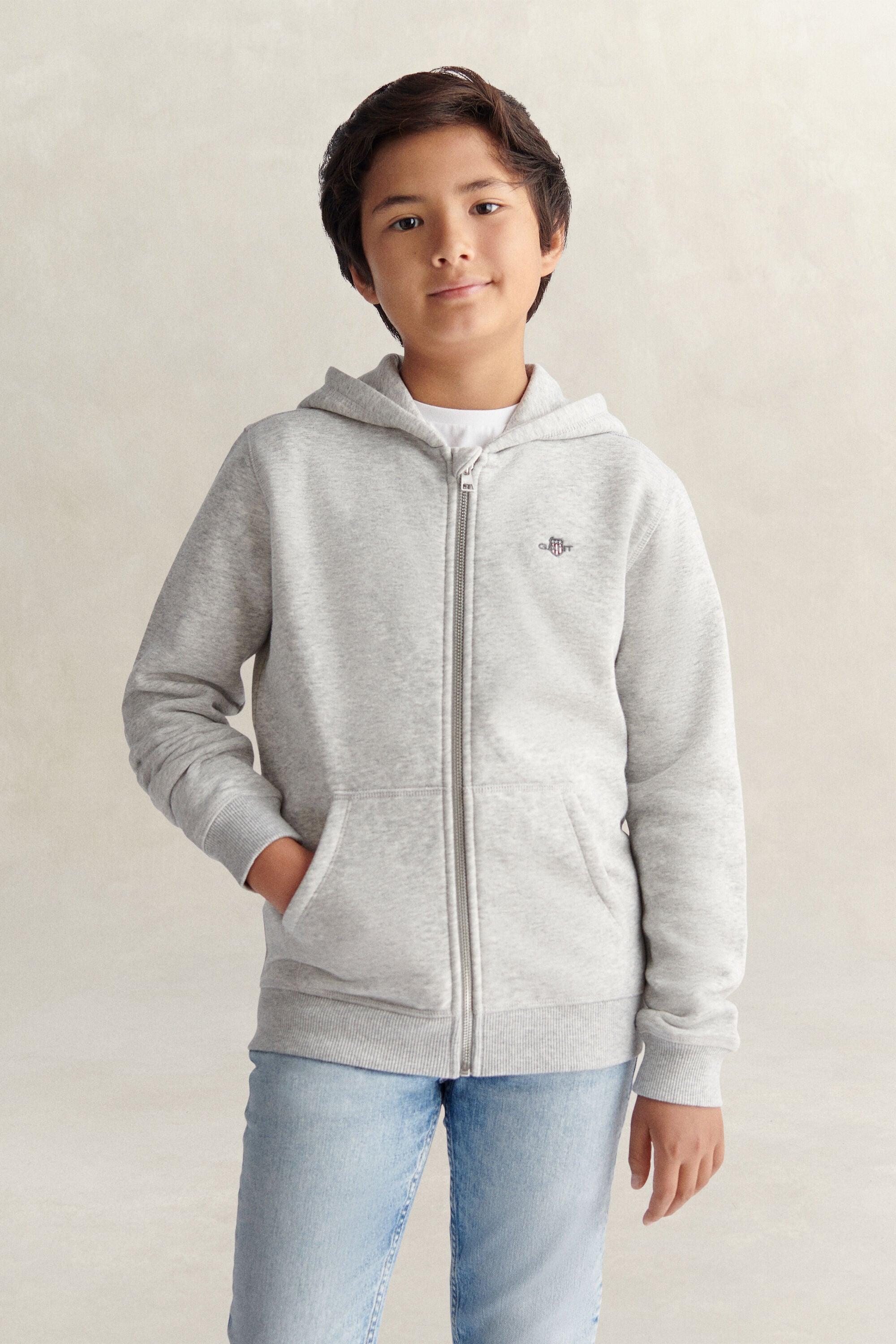 Sweatshirt com capuz e fecho de correr Shield Teens