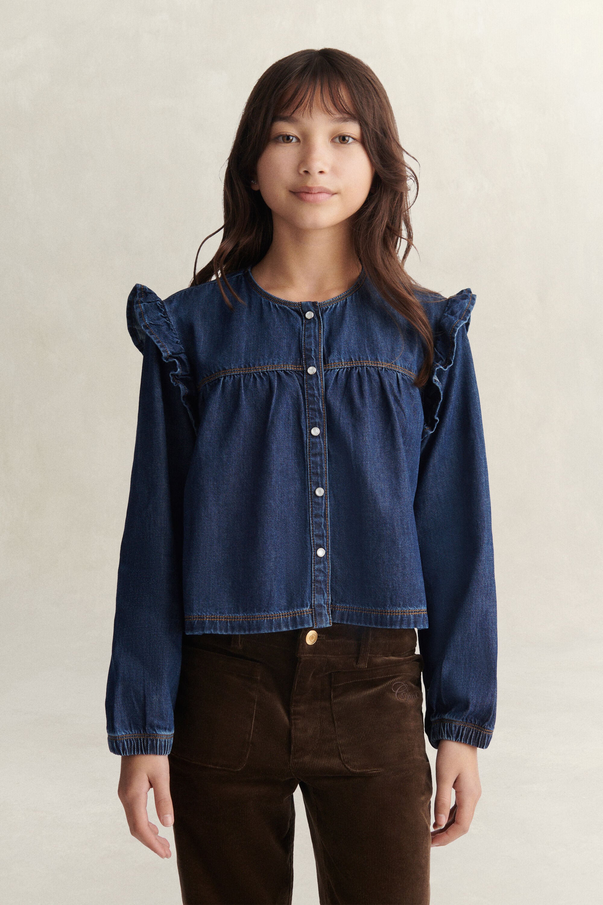 Camisa de ganga Teen Girls