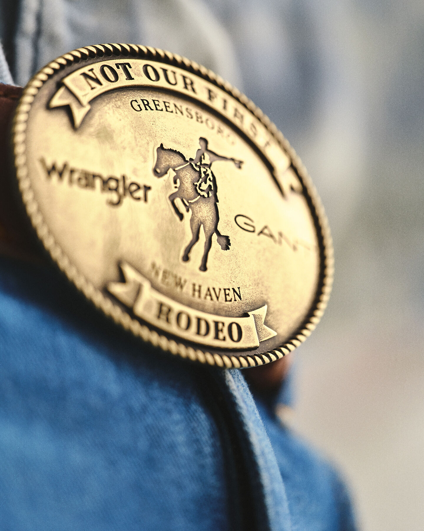 Cinto em pele Wrangler x GANT