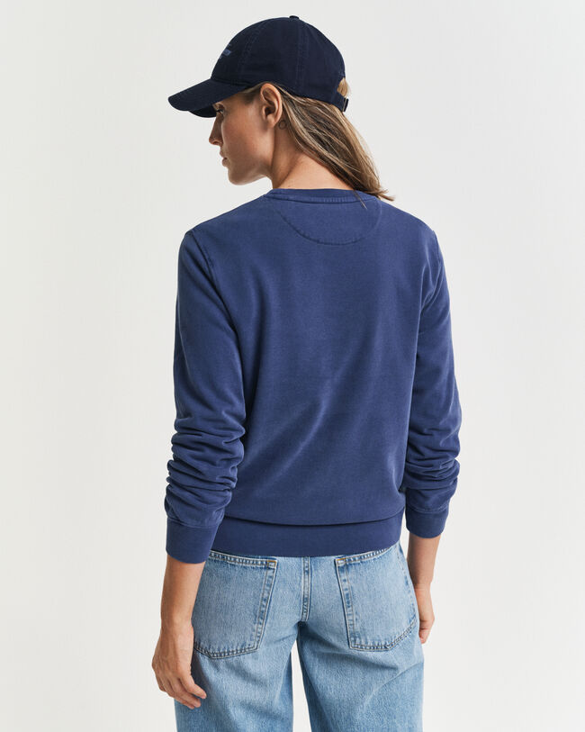 Sweatshirt com decote redondo Sunfaded