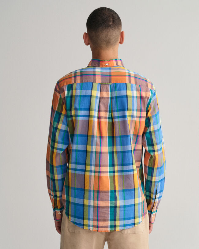 Camisa colorida Madras regular fit
