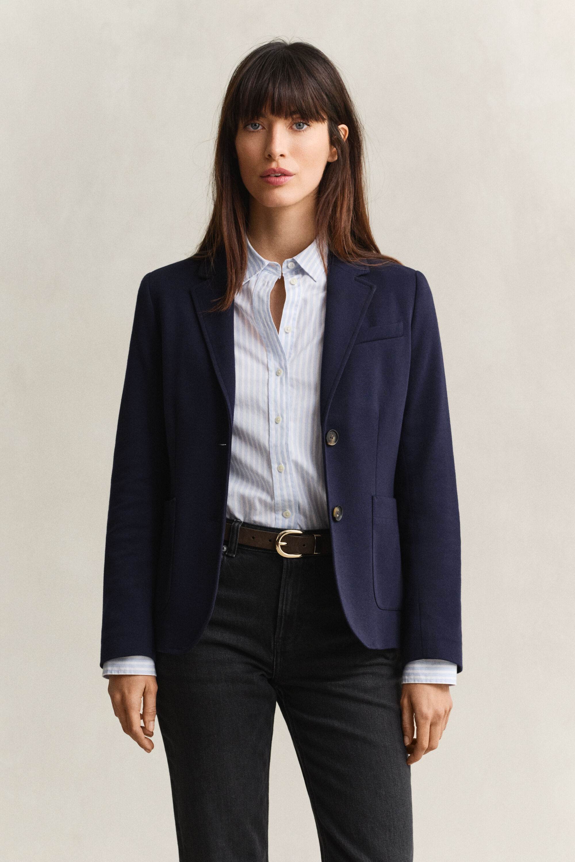Blazer em algodão piqué