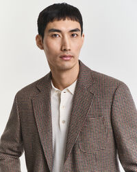 Blazer com padrão de xadrez Houndstooth slim fit