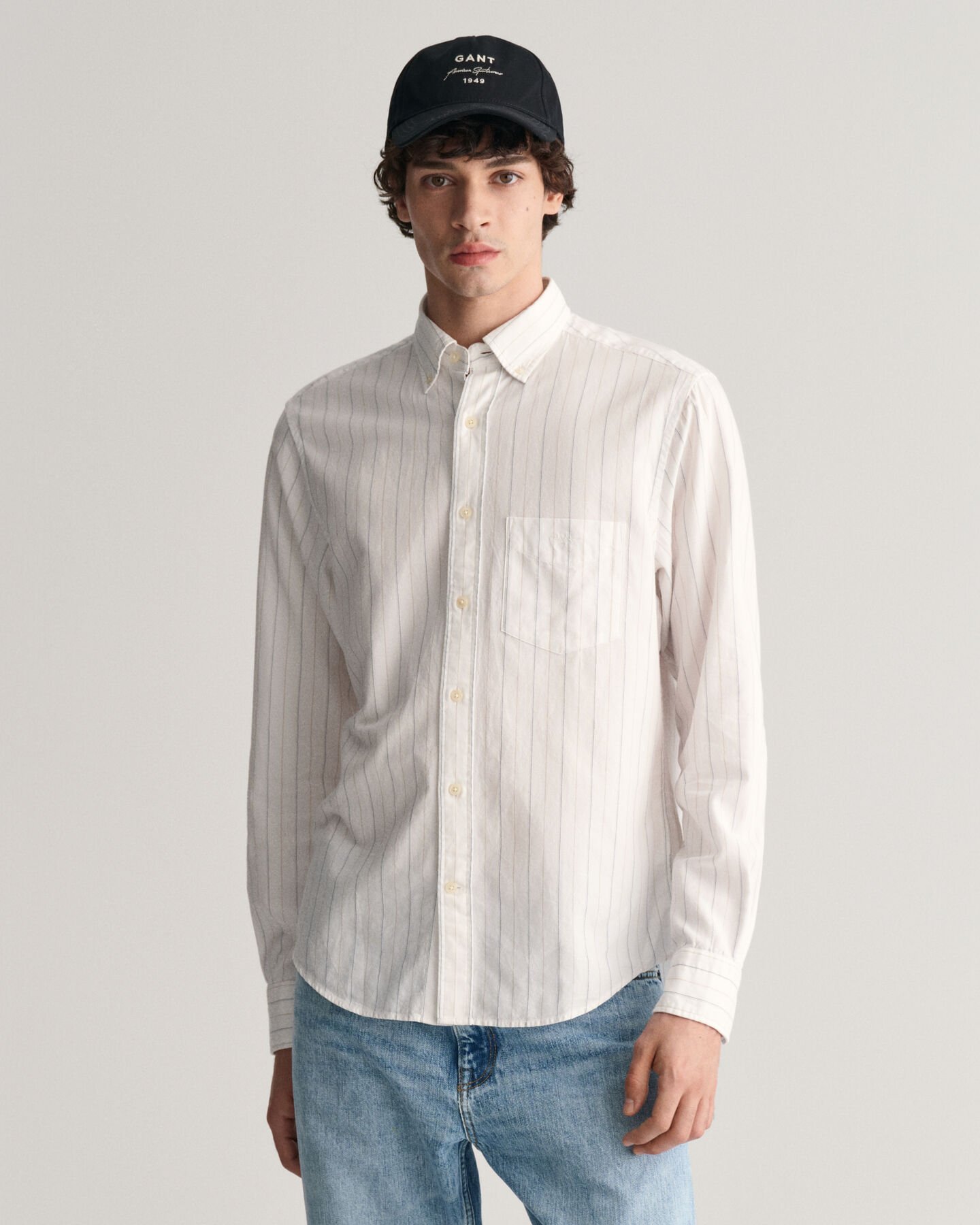 Camisa Oxford Archive às riscas regular fit