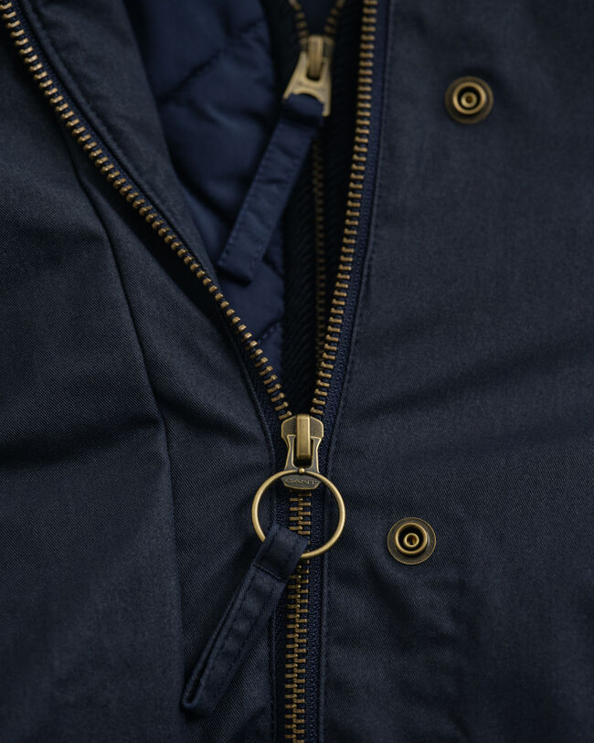 Casaco Double Decker em algodão com acabamento encerado