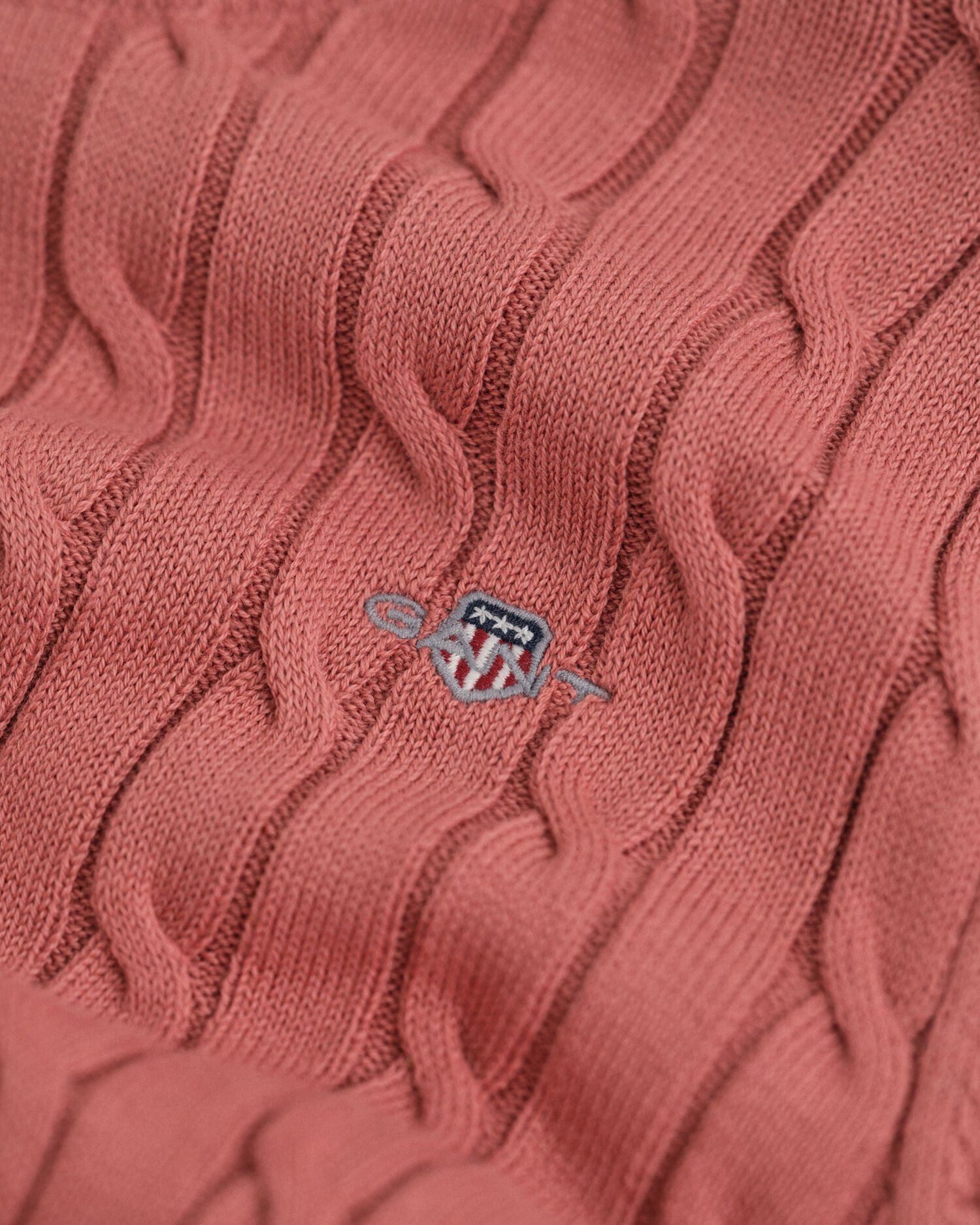 Camisola de malha entrançada com decote redondo em algodão com elastano Teen Girls