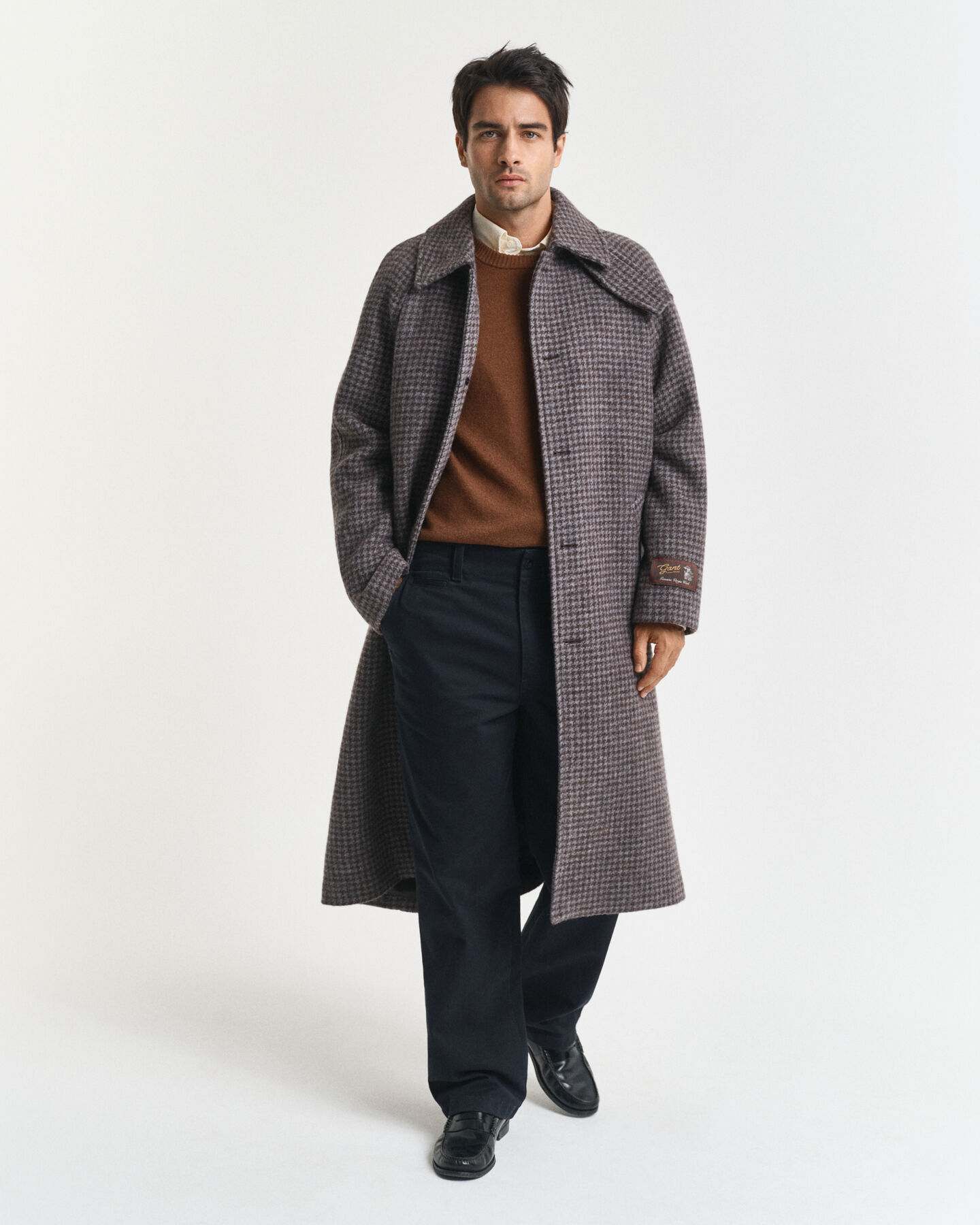 Camisola de malha com decote redondo em caxemira