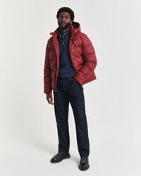 Camisola de malha entrançada de algodão com meio fecho de correr