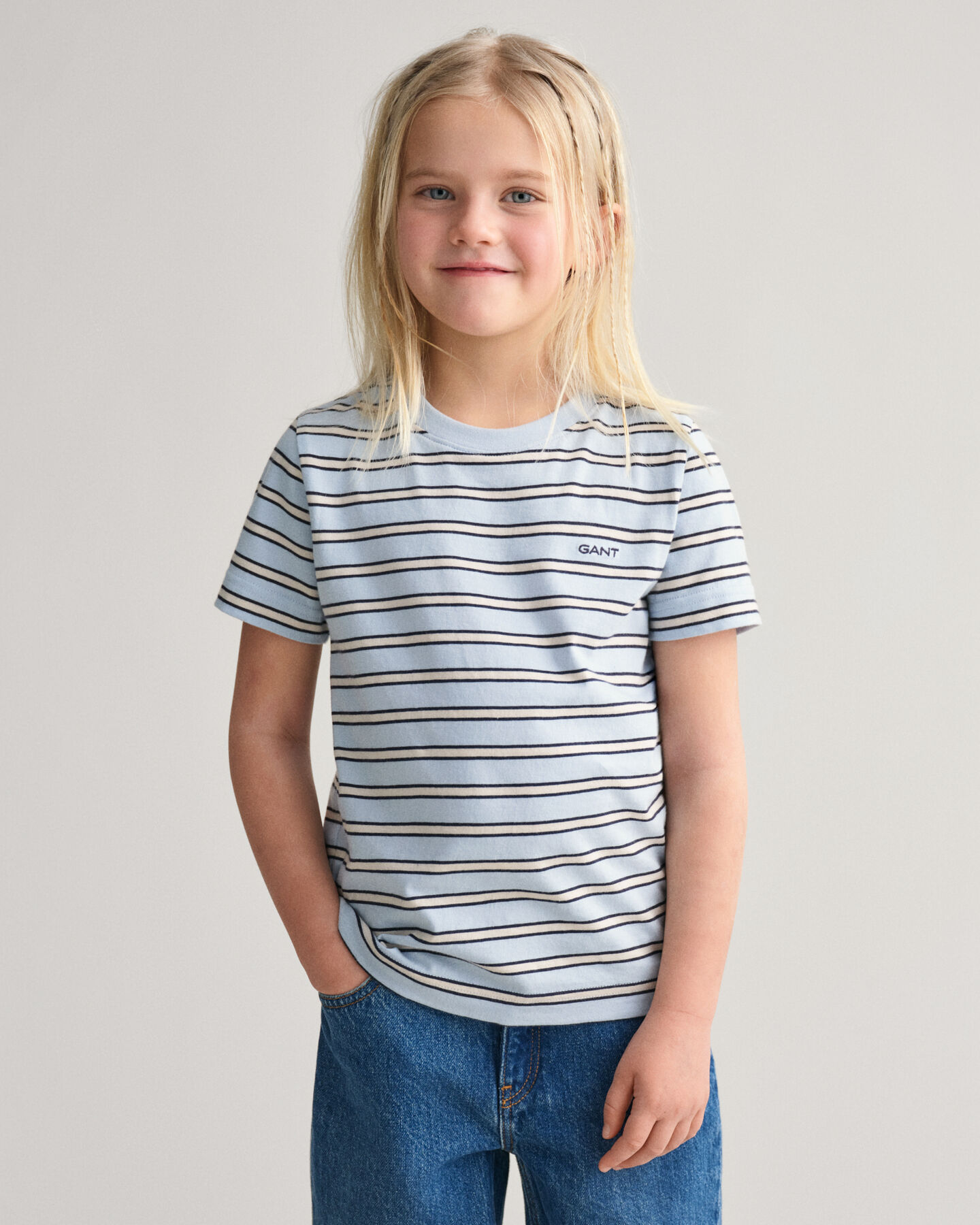 T-shirt &agrave;s riscas Kids