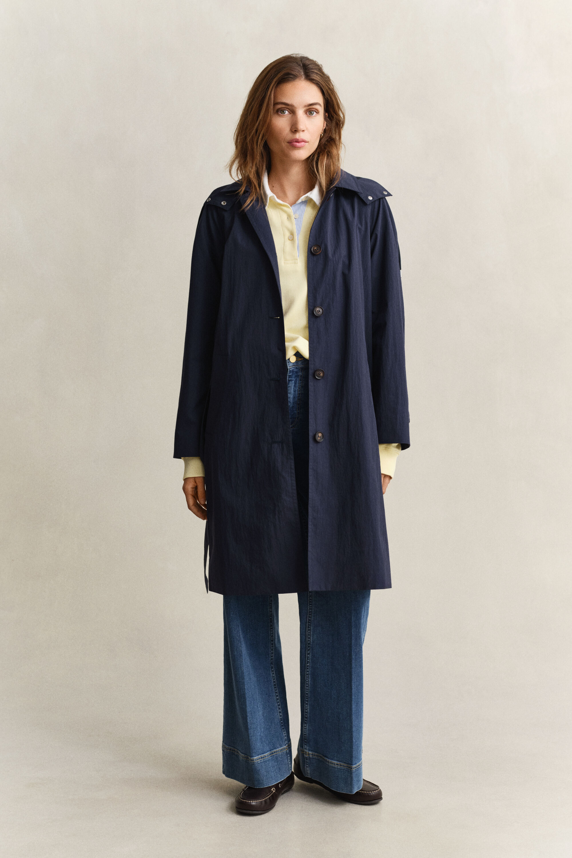 Corta-vento com cinto