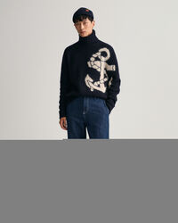 Calças de linho e algodão relaxed fit