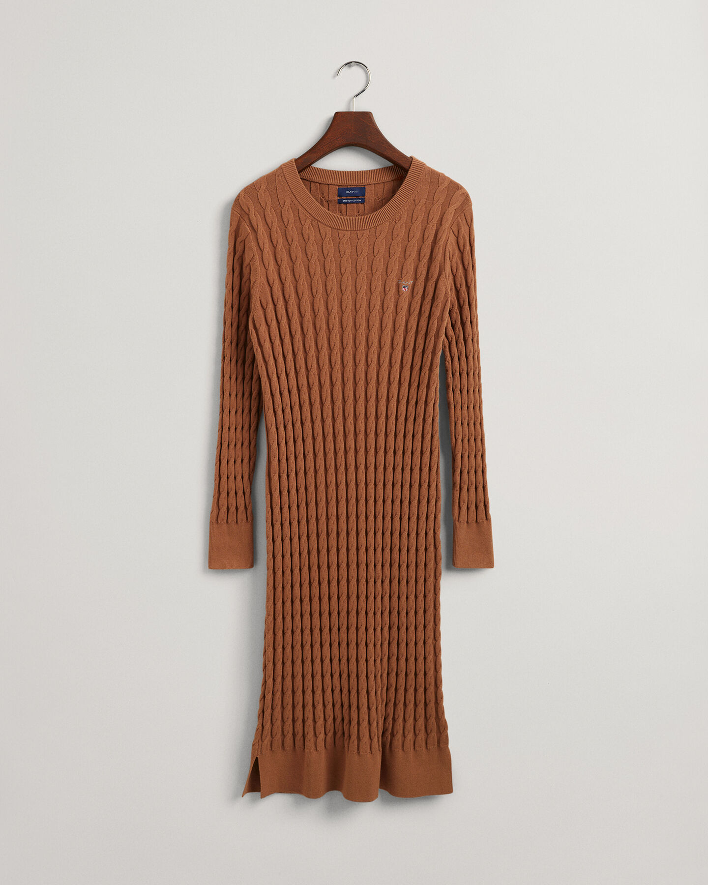 Vestido em malha entrela&ccedil;ada