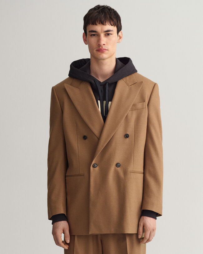 Blazer de fato em flanela oversized