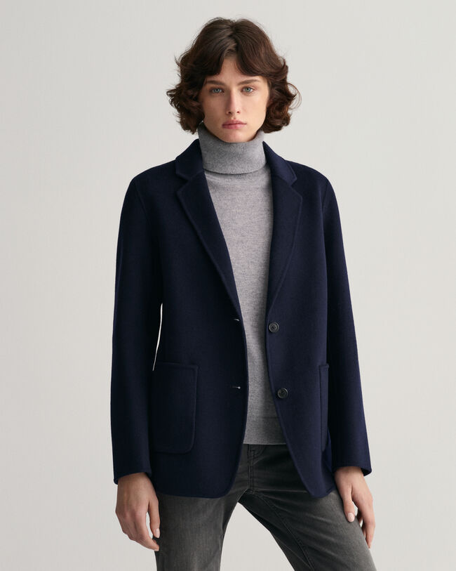 Blazer a direito cosido à mão