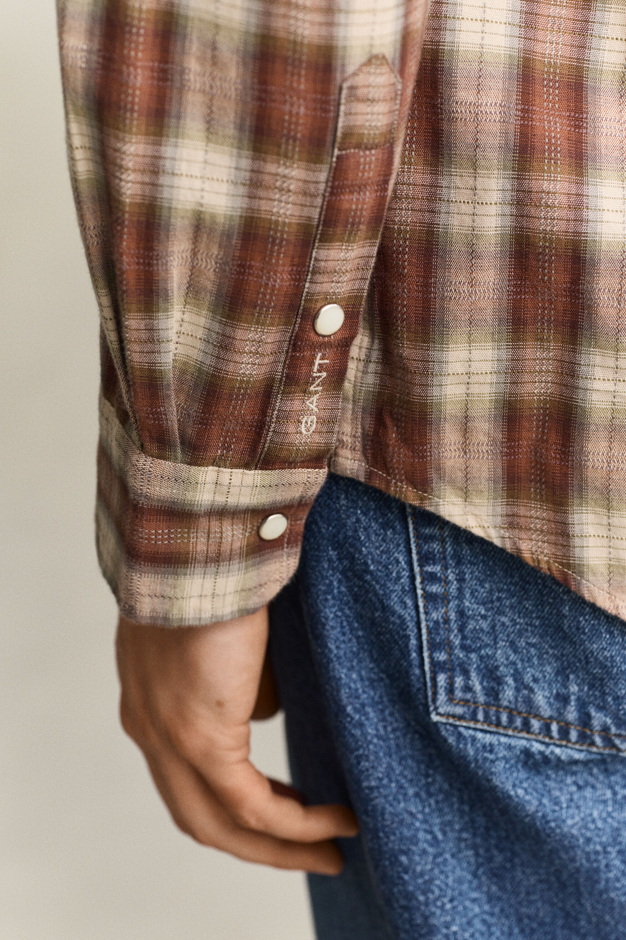 Camisa Rodeo com padrão de xadrez