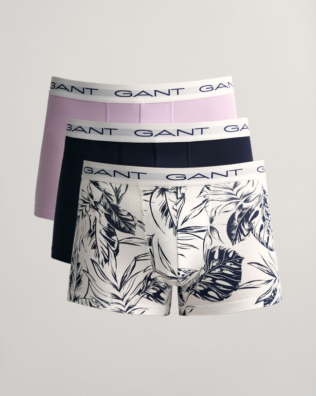 Pack de tr&ecirc;s boxers com estampado Tropical Leaves