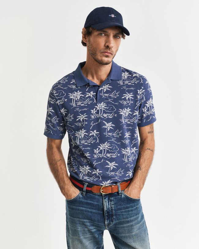 Polo com estampado GANT Island